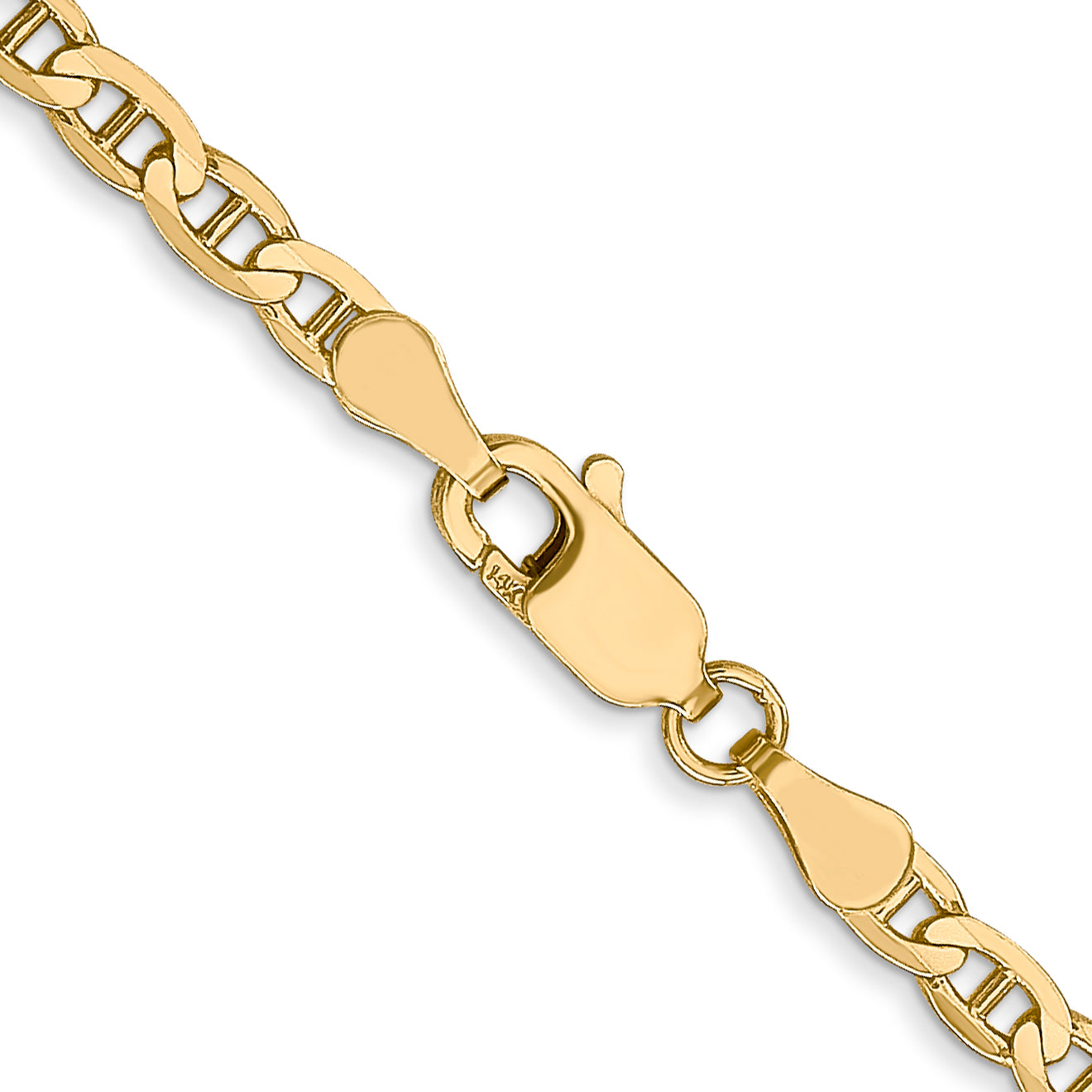 14K 3mm Concave Anchor Chain