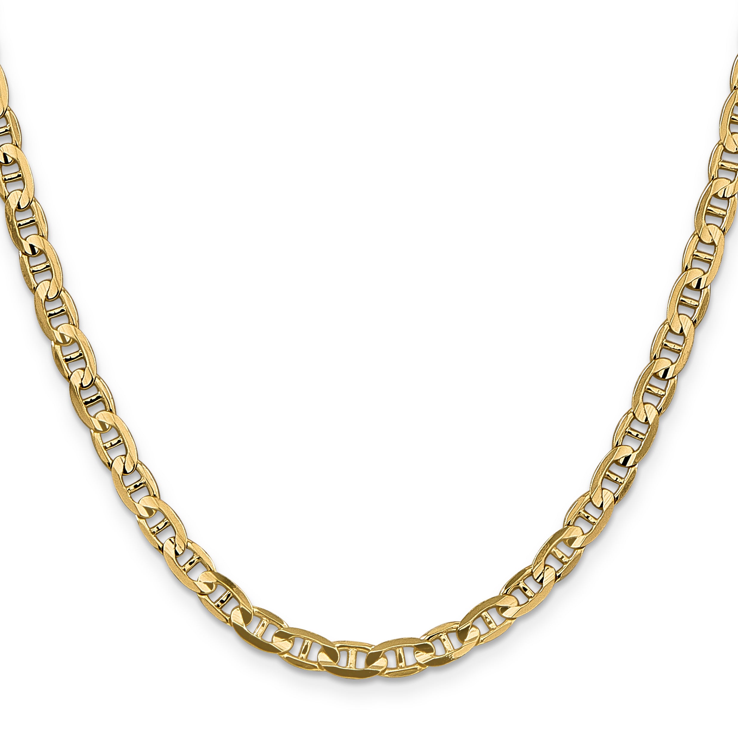 14K 4.5mm Concave Anchor Chain