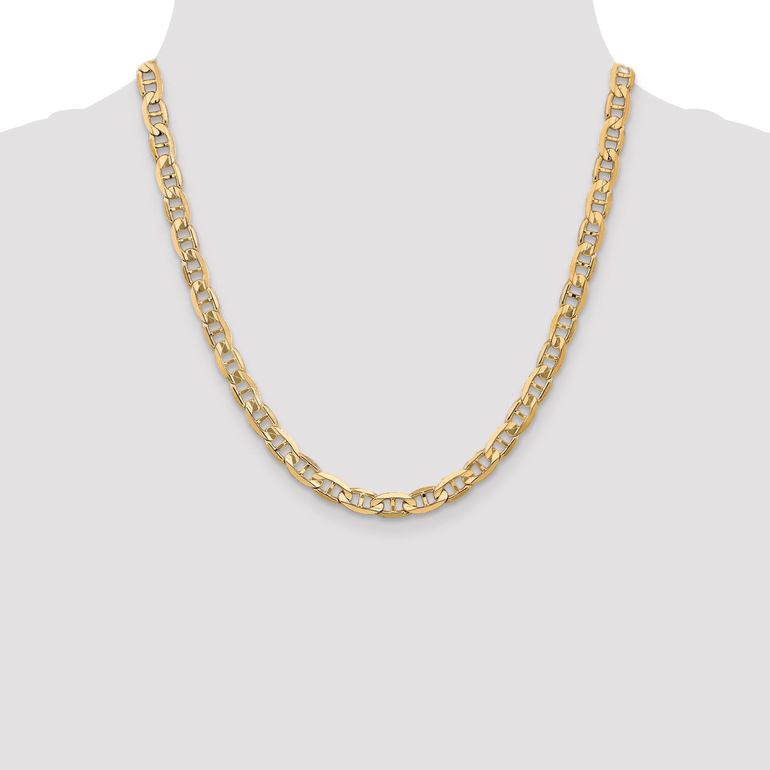 14K 6.25mm Concave Anchor Chain