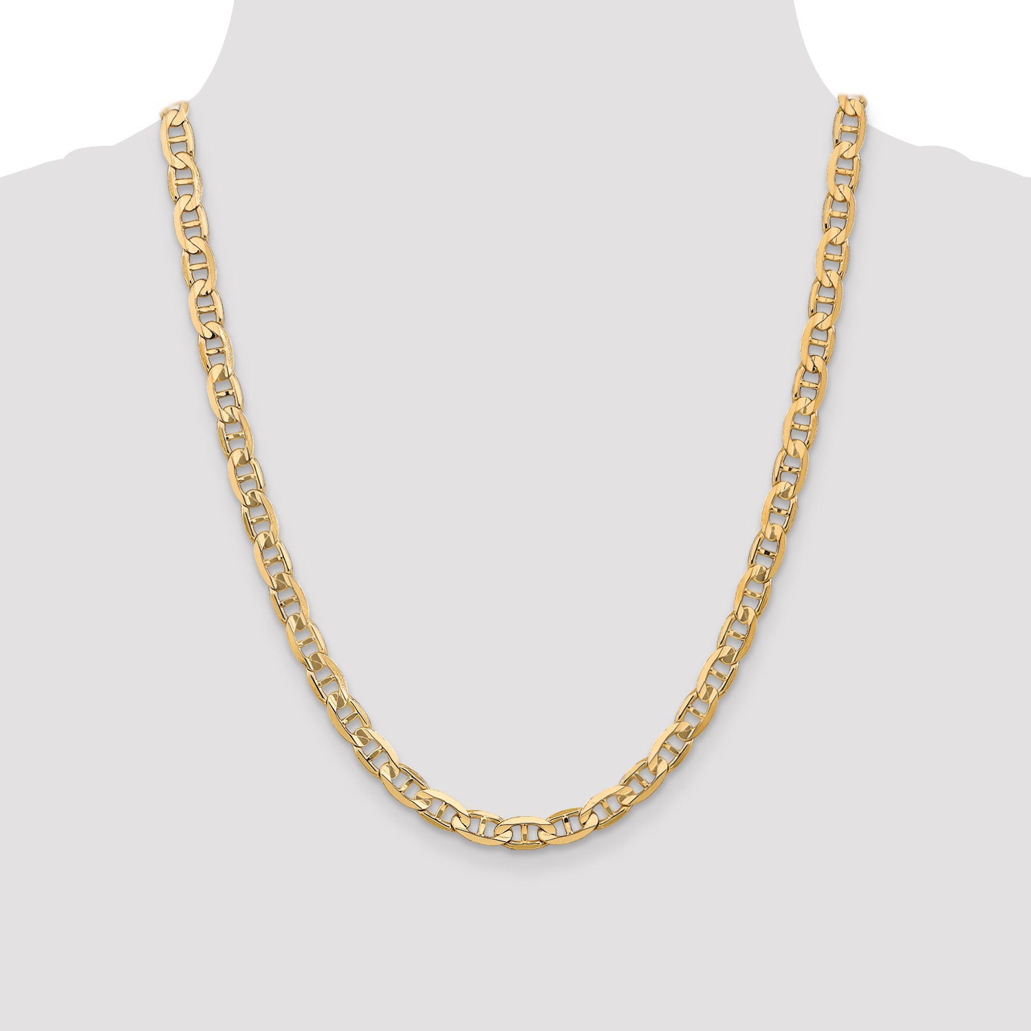 14K 6.25mm Concave Anchor Chain