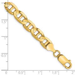 14K 7mm Concave Anchor Chain