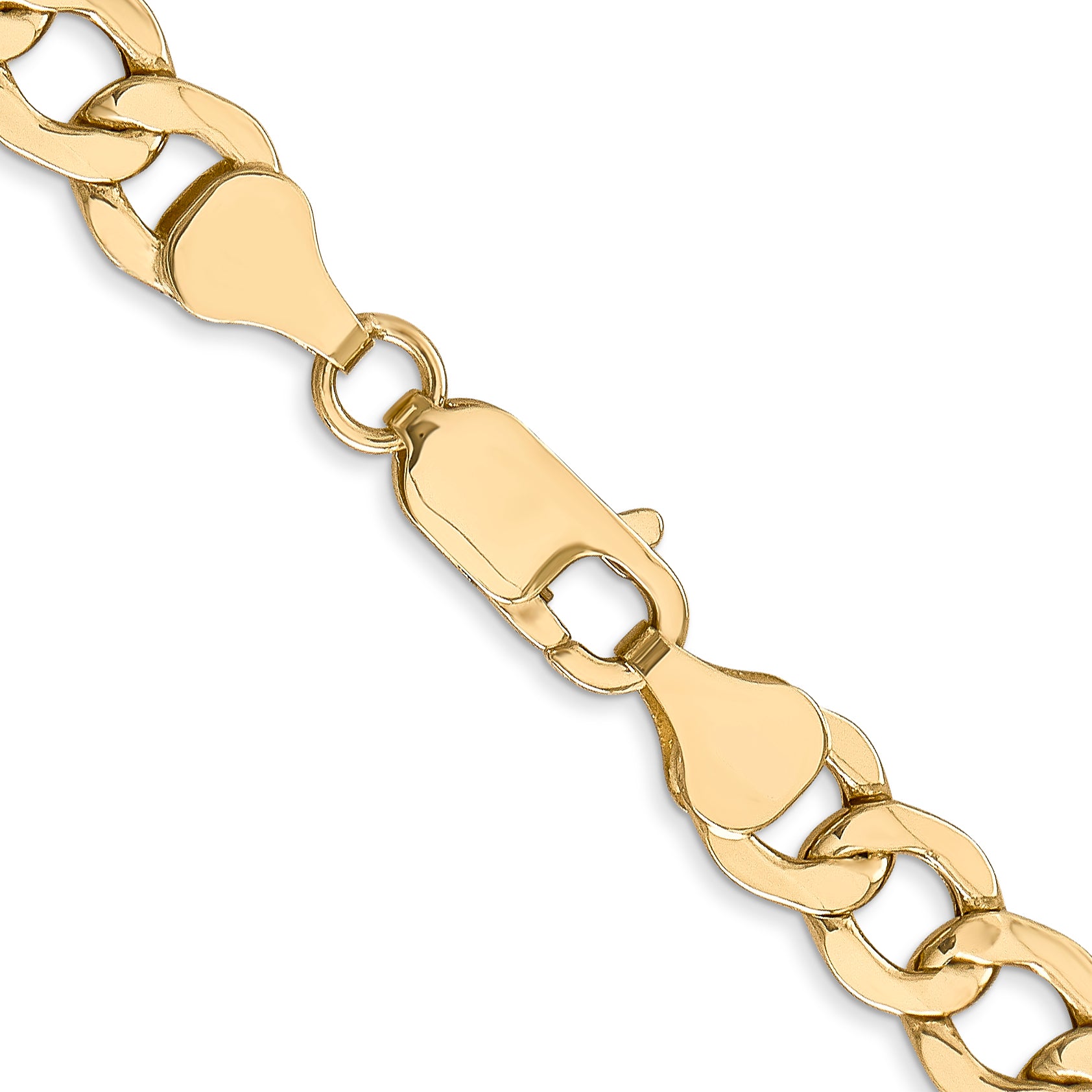 14K 7mm Semi-Solid Curb Link Chain