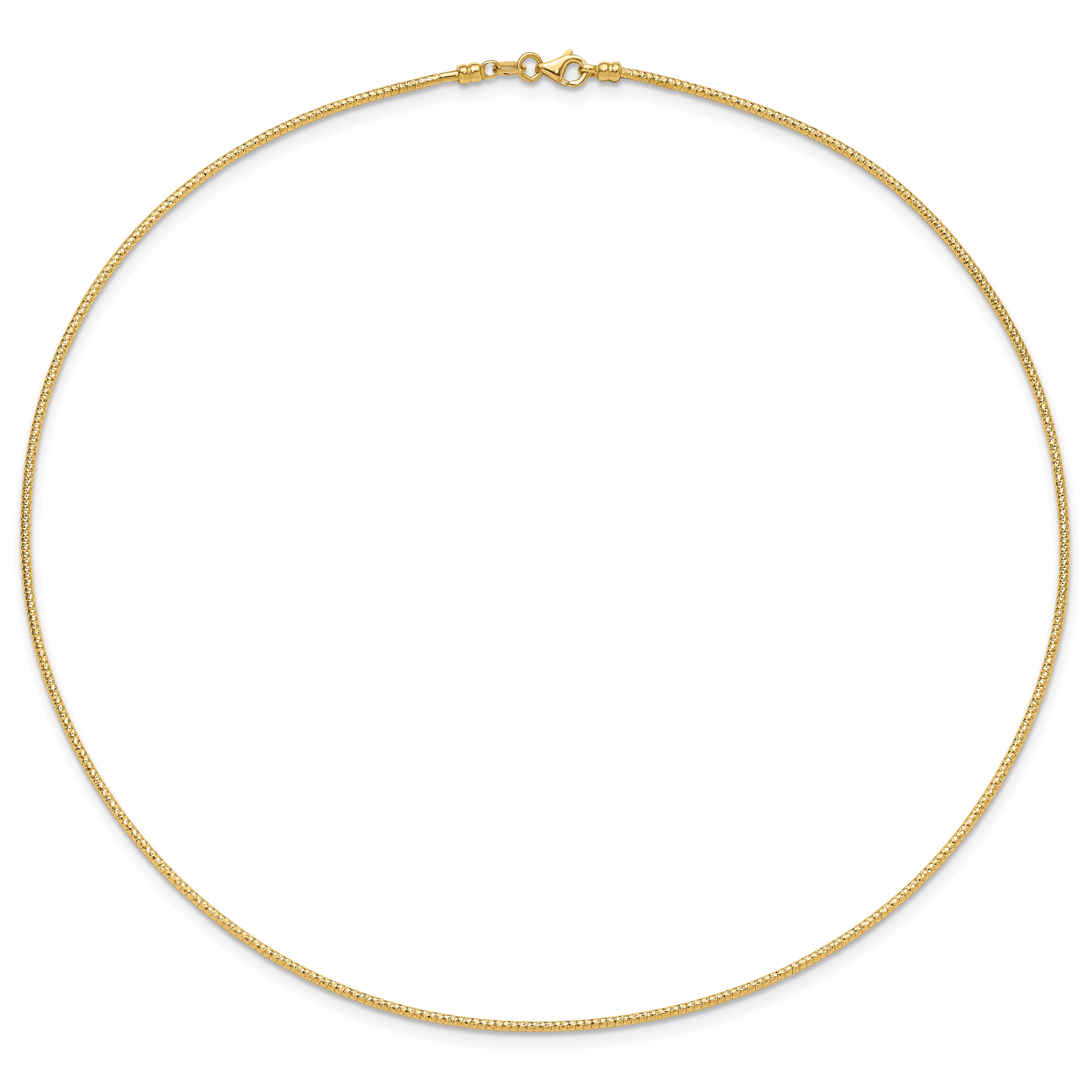 14K 1.5mm D/C Neckwire Necklace