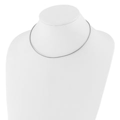 14K White 1.5mm D/C Neckwire Necklace