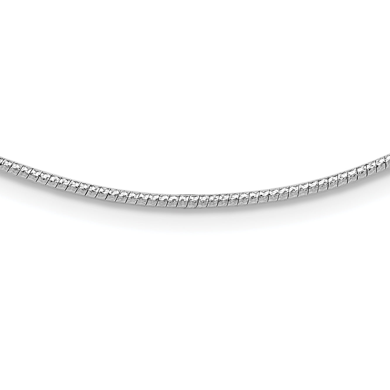 14K White 1.5mm D/C Neckwire Necklace