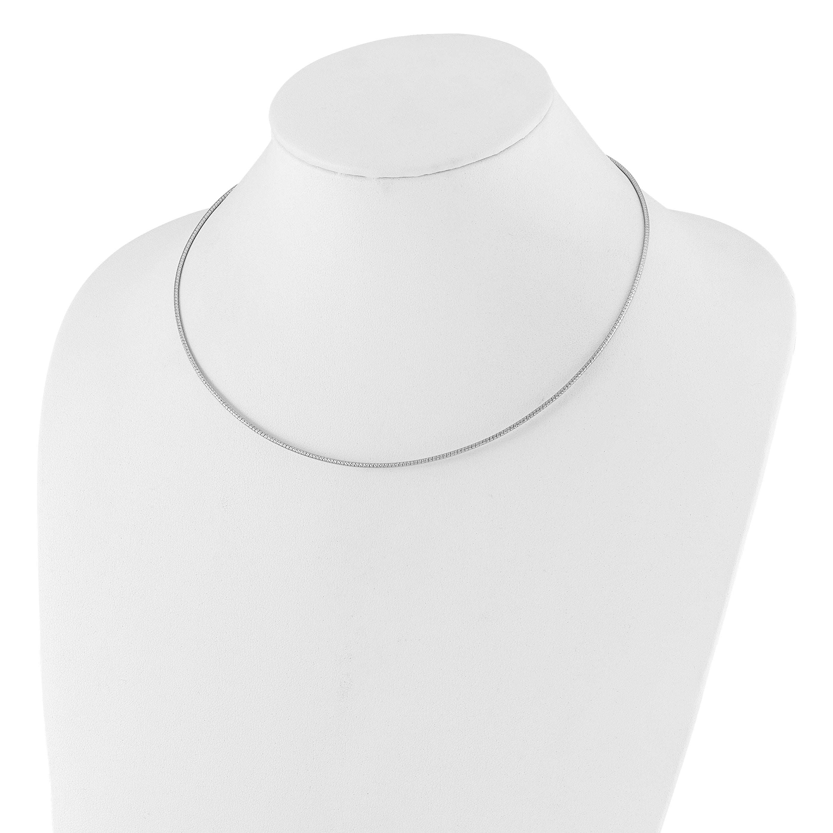 14K White 1.5mm D/C Neckwire Necklace