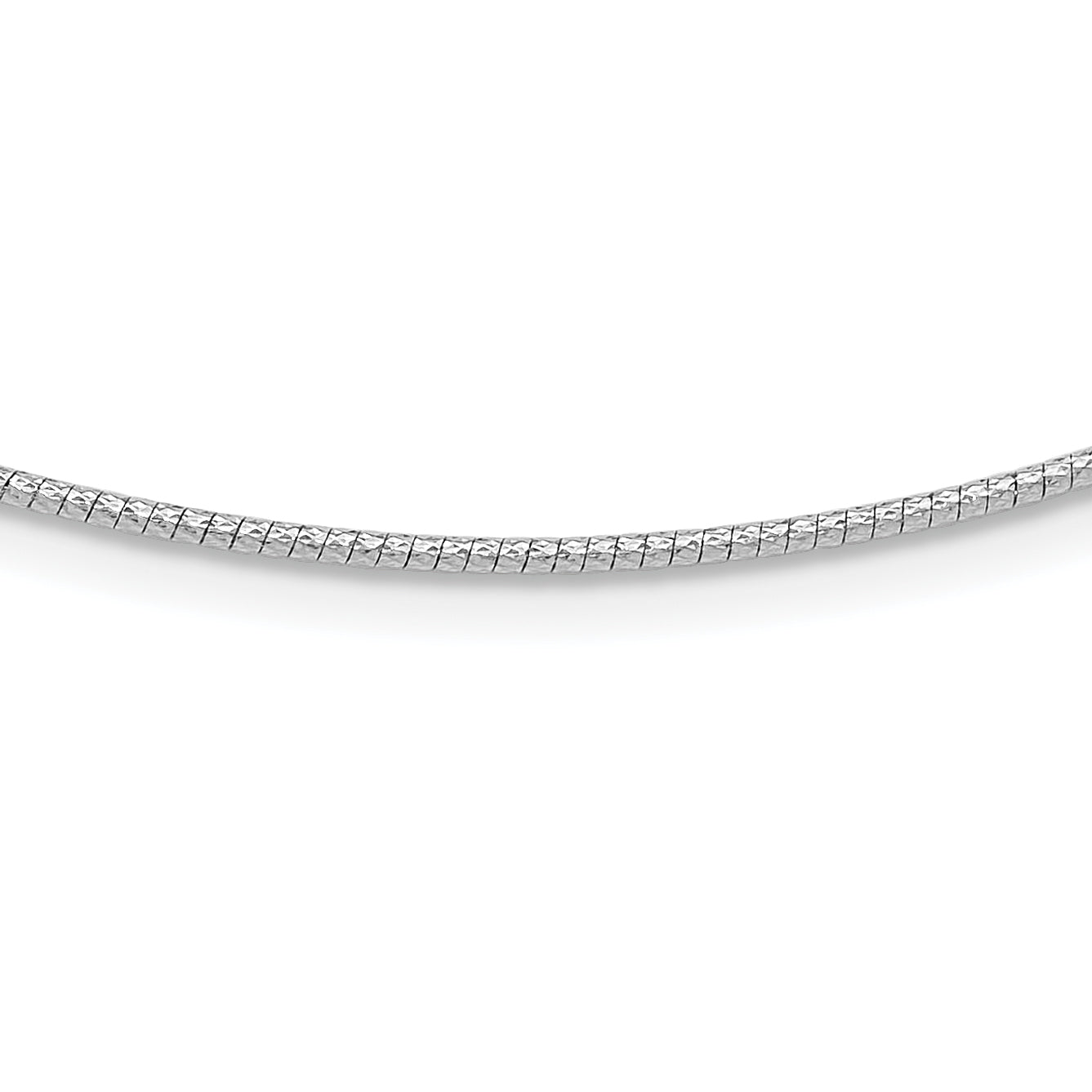 14K White 1.5mm D/C Neckwire Necklace