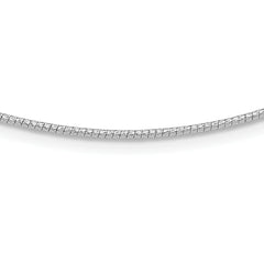 14K White 1.5mm D/C Neckwire Necklace