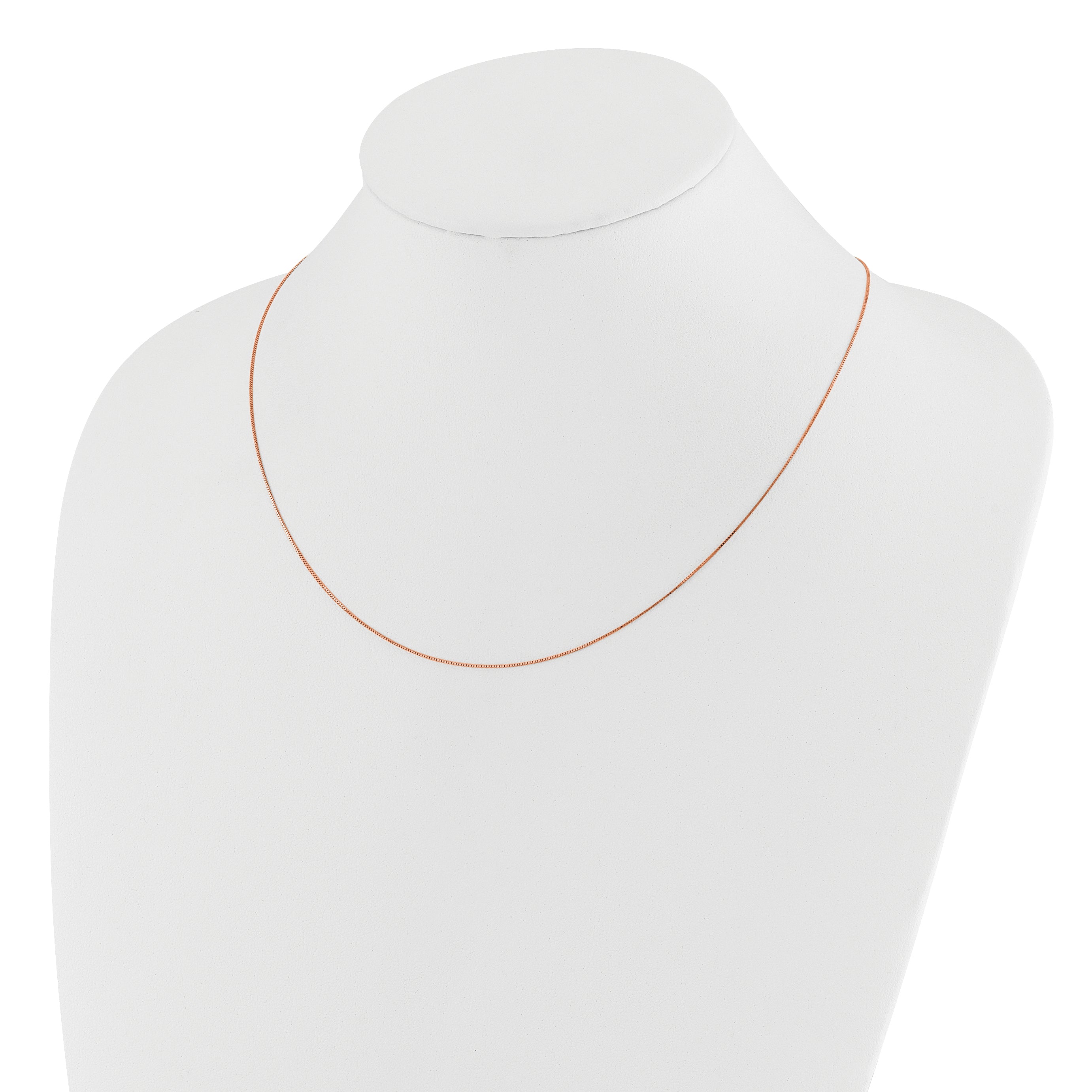 14K Rose Gold Adjustable .55mm Baby Box Chain