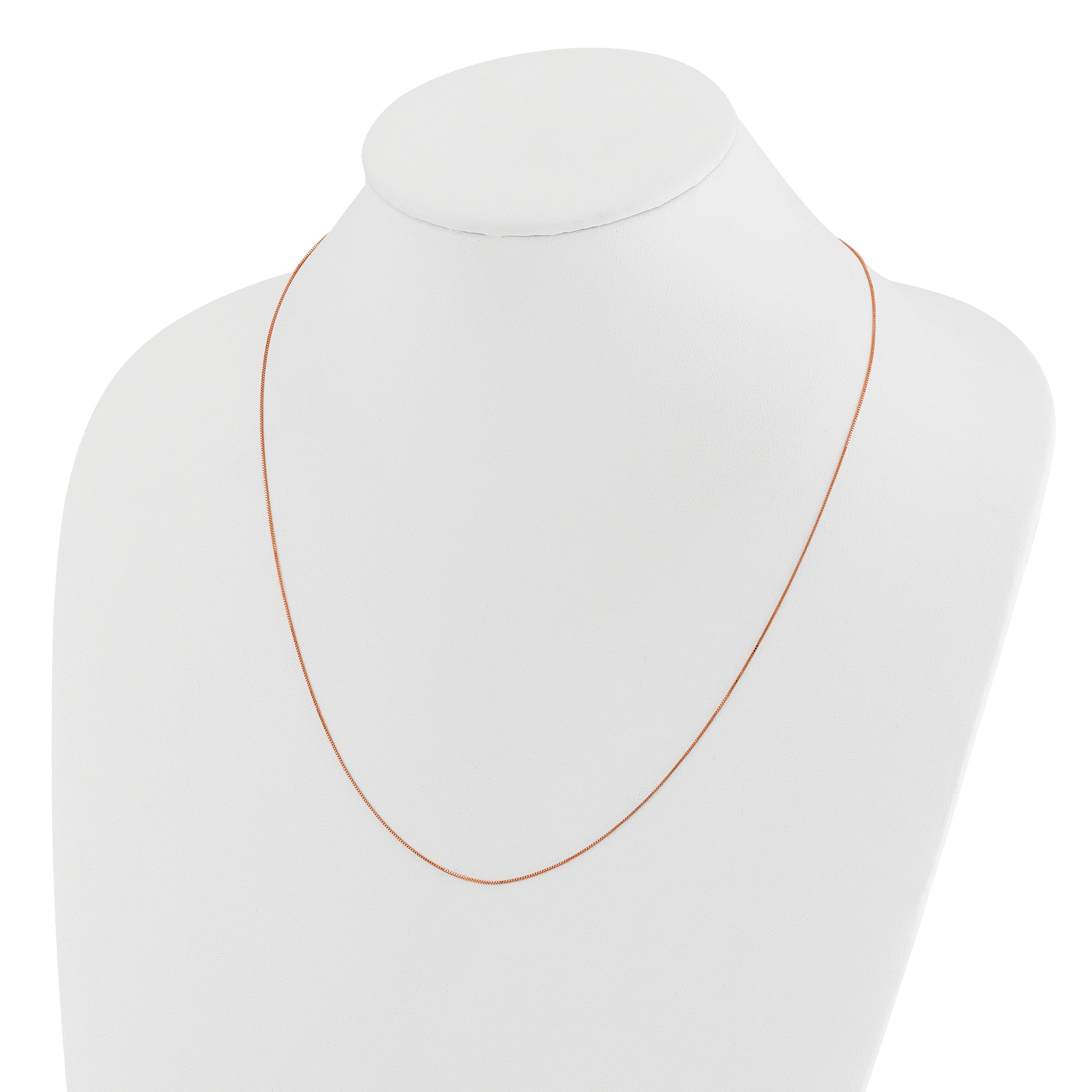 14K Rose Gold Adjustable .55mm Baby Box Chain