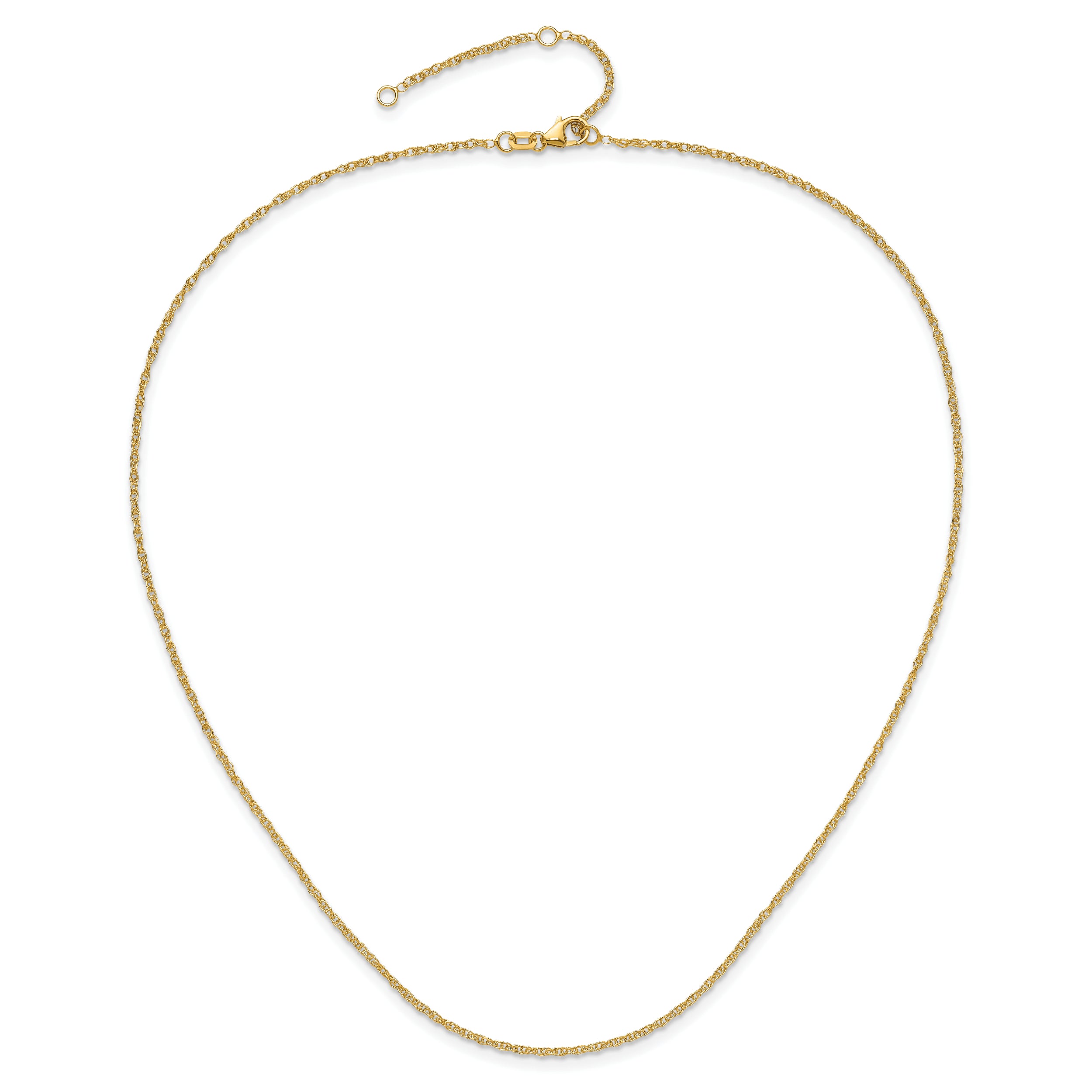 14k 1.5mm D/C Loose Rope 1in+1in Adjustable Chain