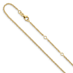 14k 1.5mm D/C Loose Rope 1in+1in Adjustable Chain