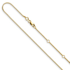 14K .95mm Box 2in+2in Adjustable Chain