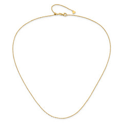 14K Adjustable .95mm Sparkle Singapore Chain