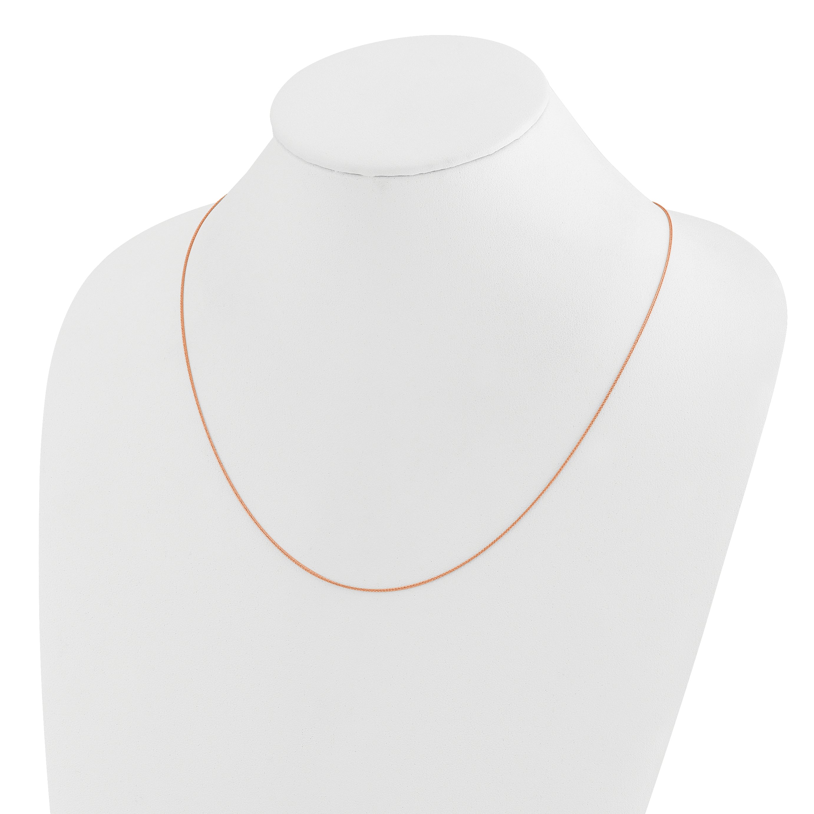 14K Rose Gold Adjustable .85mm Wheat Chain