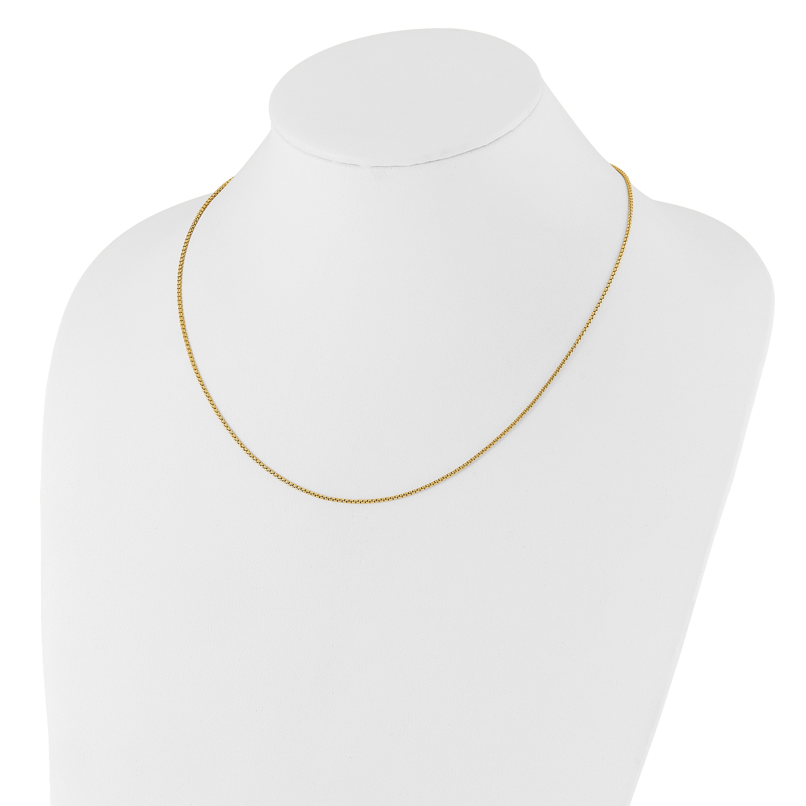 14K Adjustable 1.35mm  Round Box Chain