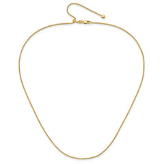 14K Adjustable 1.35mm  Round Box Chain