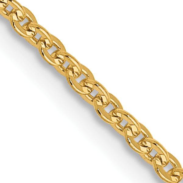 14K 1.7mm Flat Cable Chain