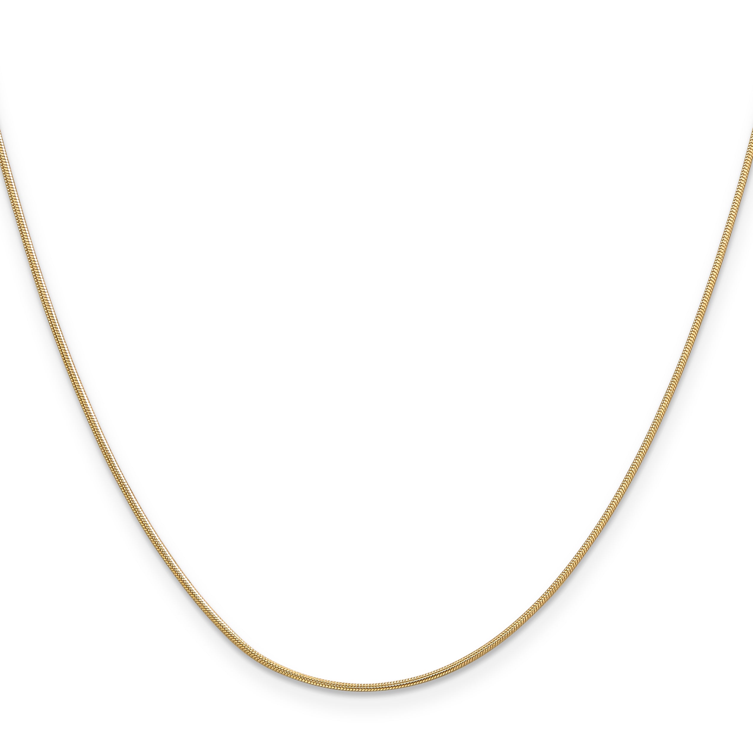 14K .9mm Round Snake Chain