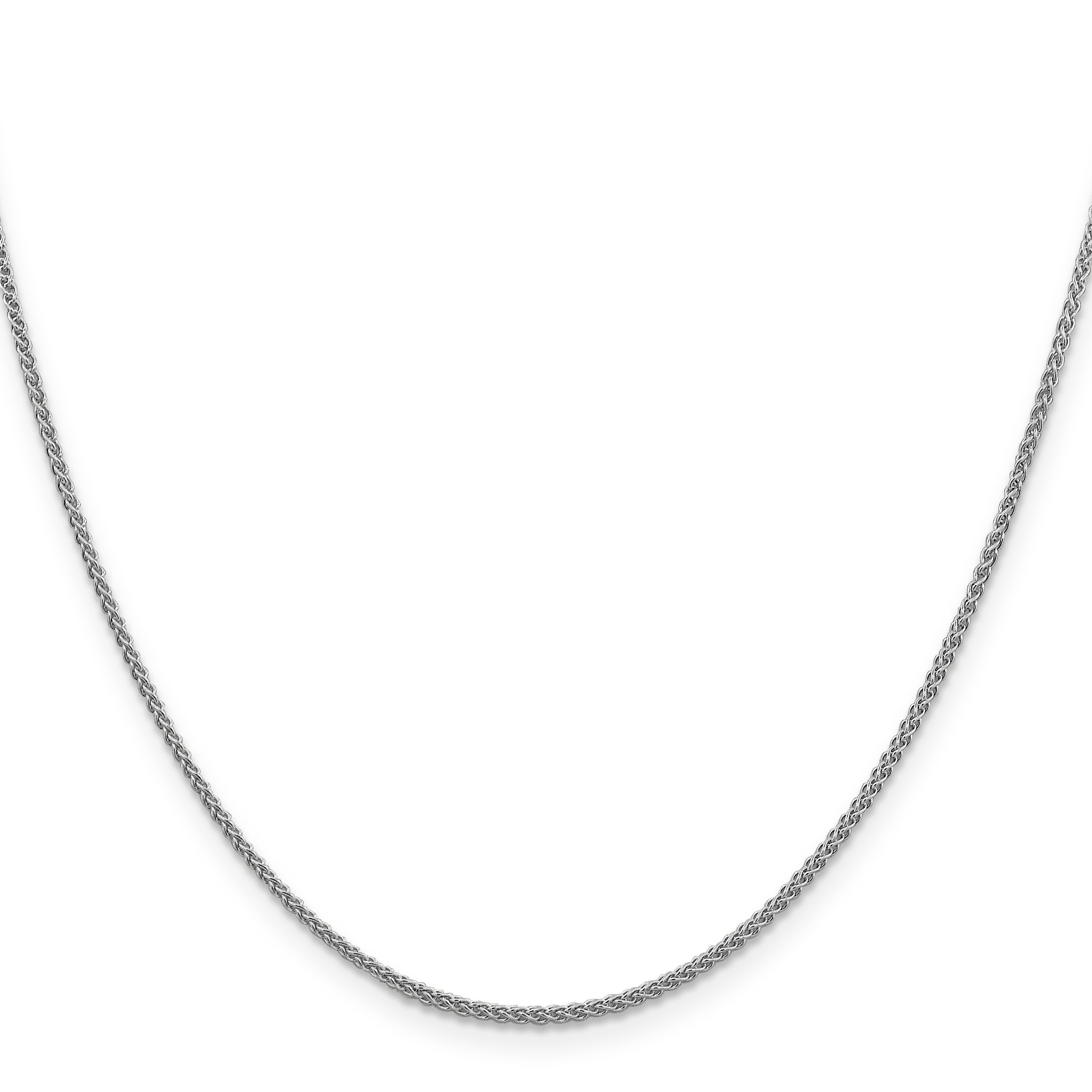 14K White Gold 1.5mm Spiga (Wheat) Chain