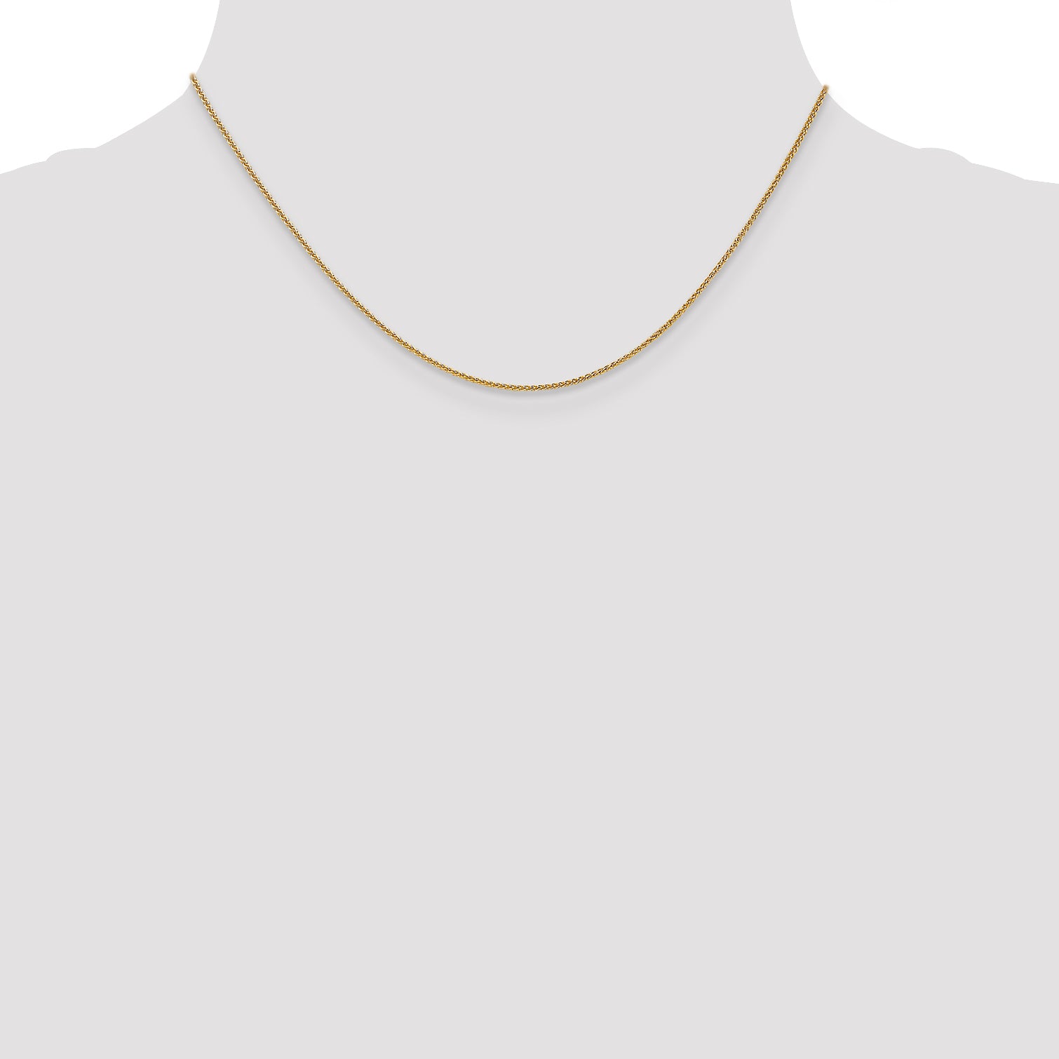 14K 1mm Spiga (Wheat) Chain