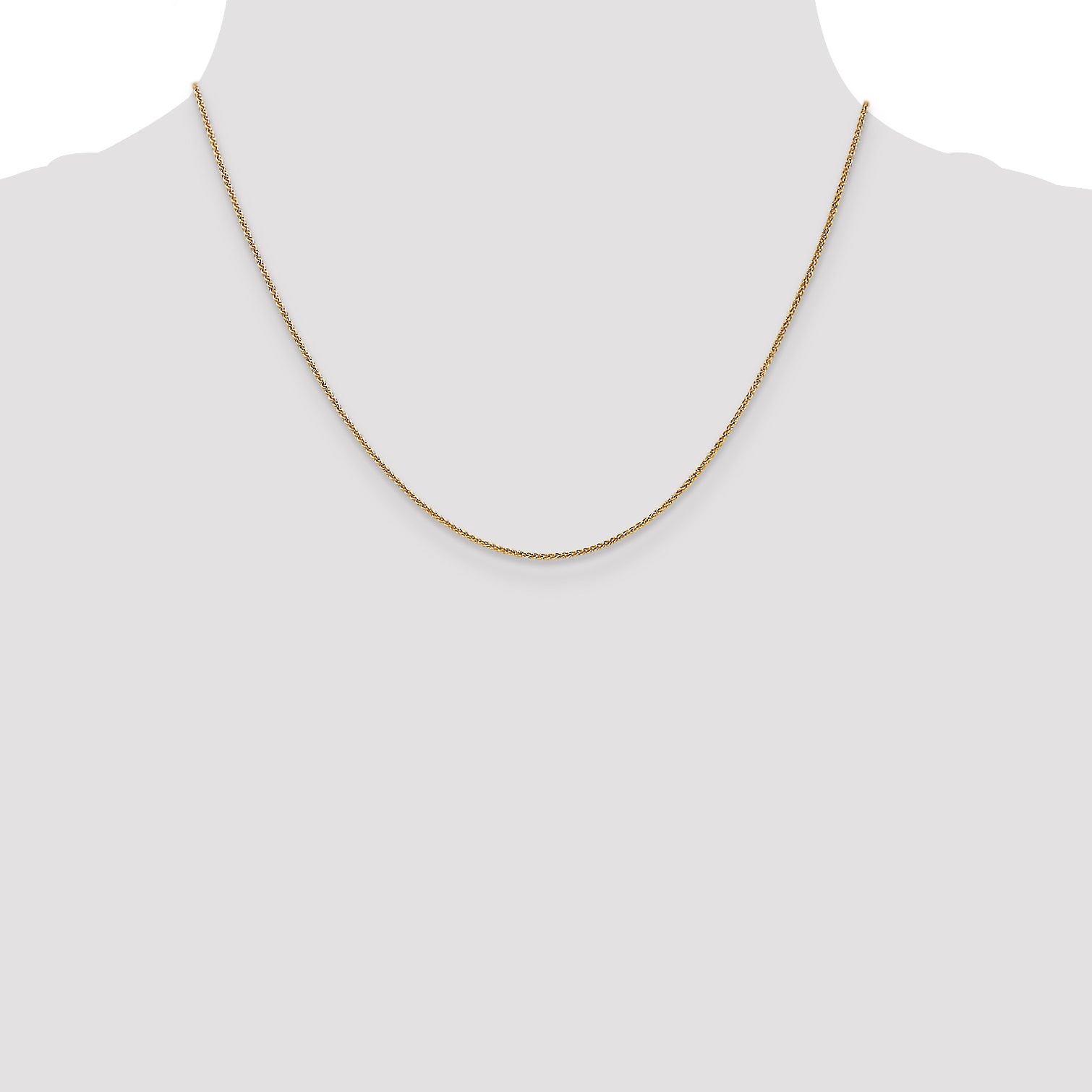 14K 1mm Spiga (Wheat) Chain