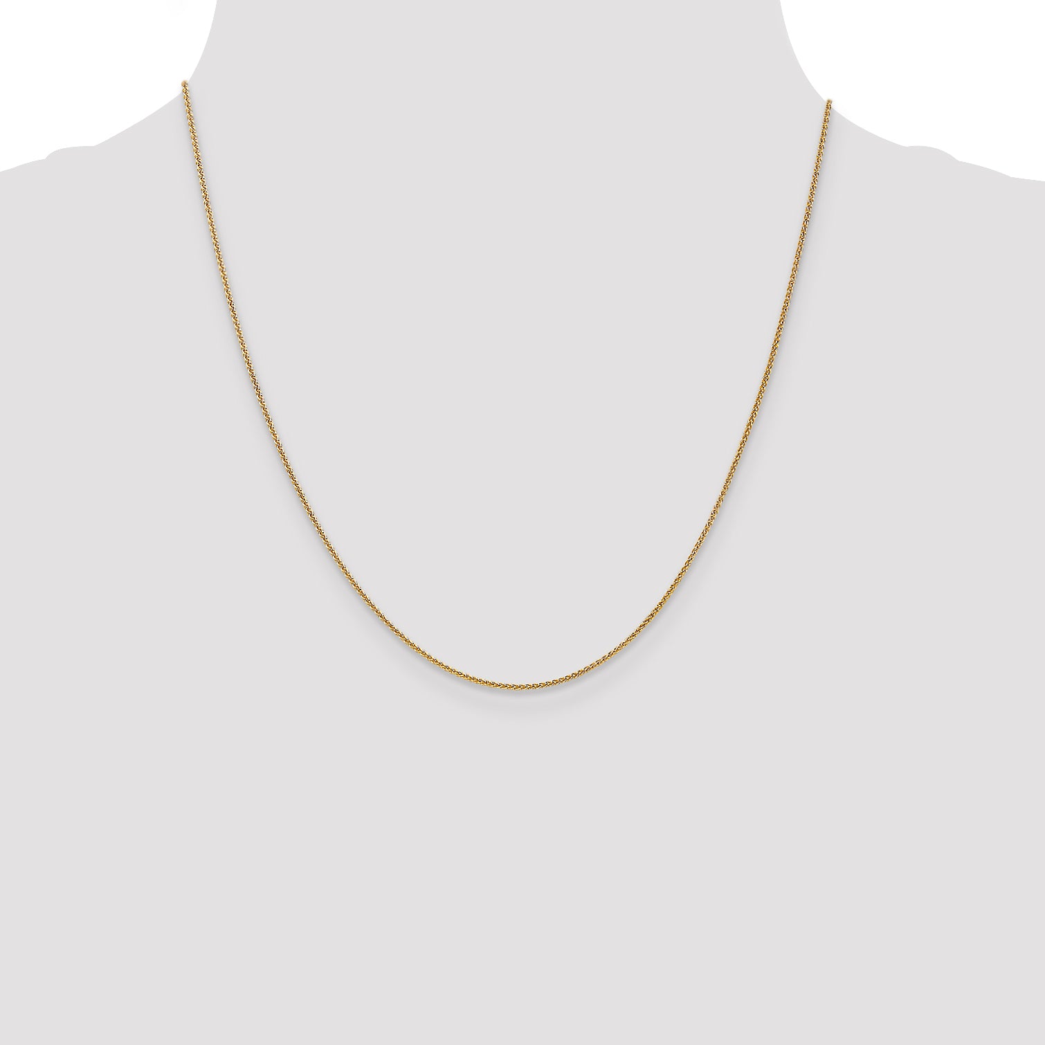 14K 1mm Spiga (Wheat) Chain