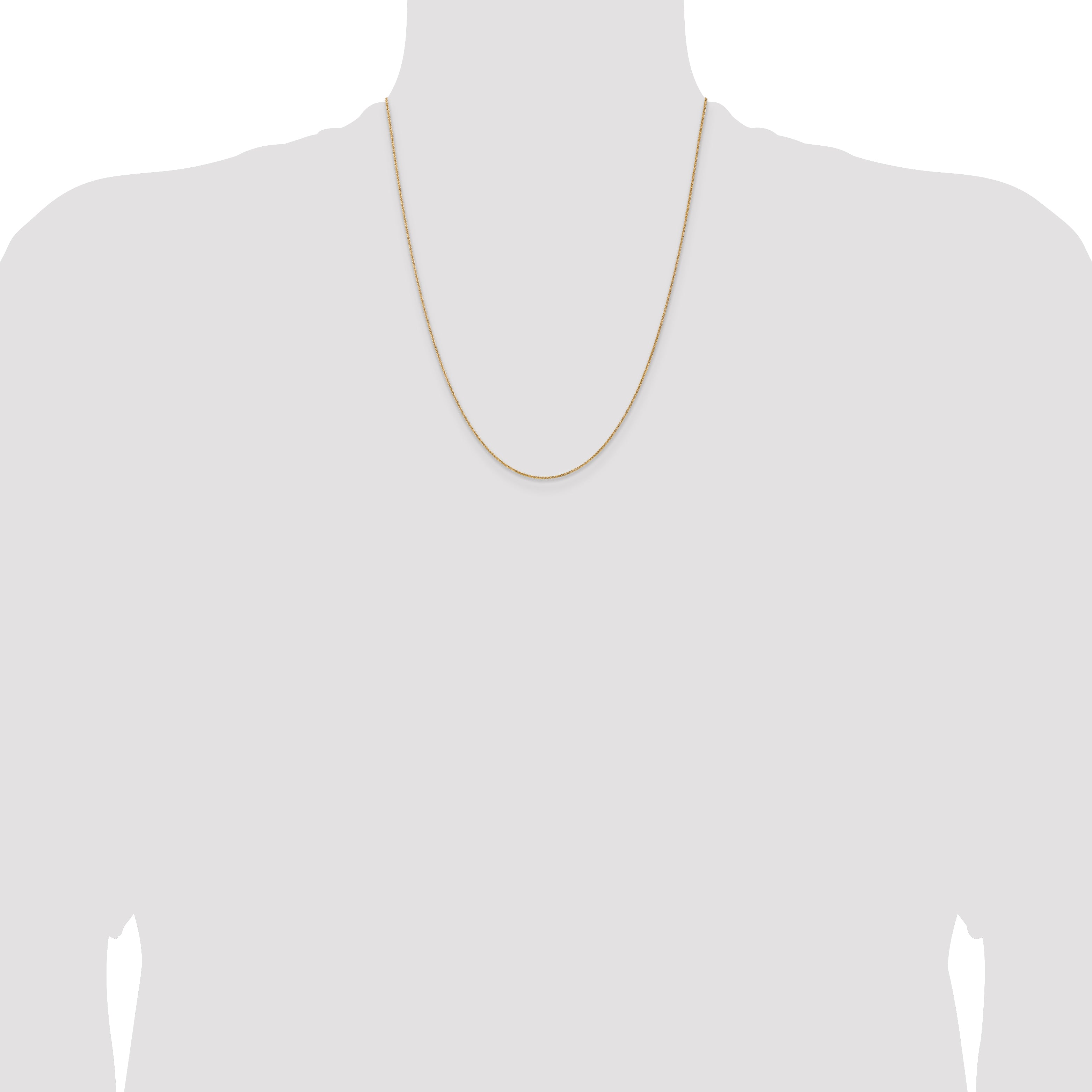 14K 1mm Spiga (Wheat) Chain