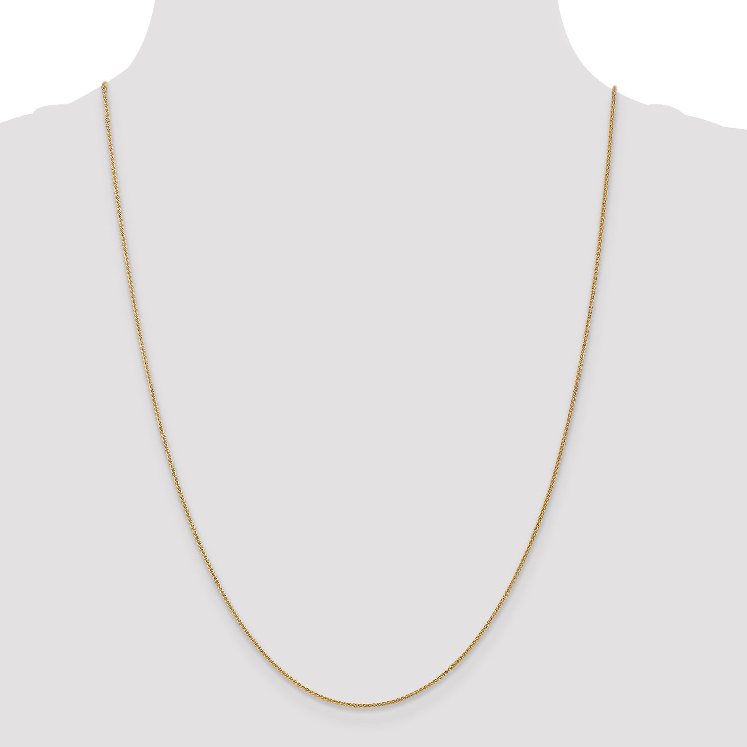 14K 1mm Spiga (Wheat) Chain