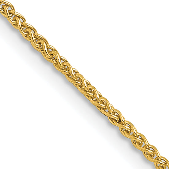 14K 1mm Spiga (Wheat) Chain