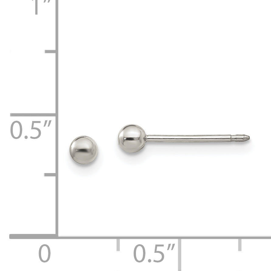 Inverness Titanium 3mm Ball Post Earrings