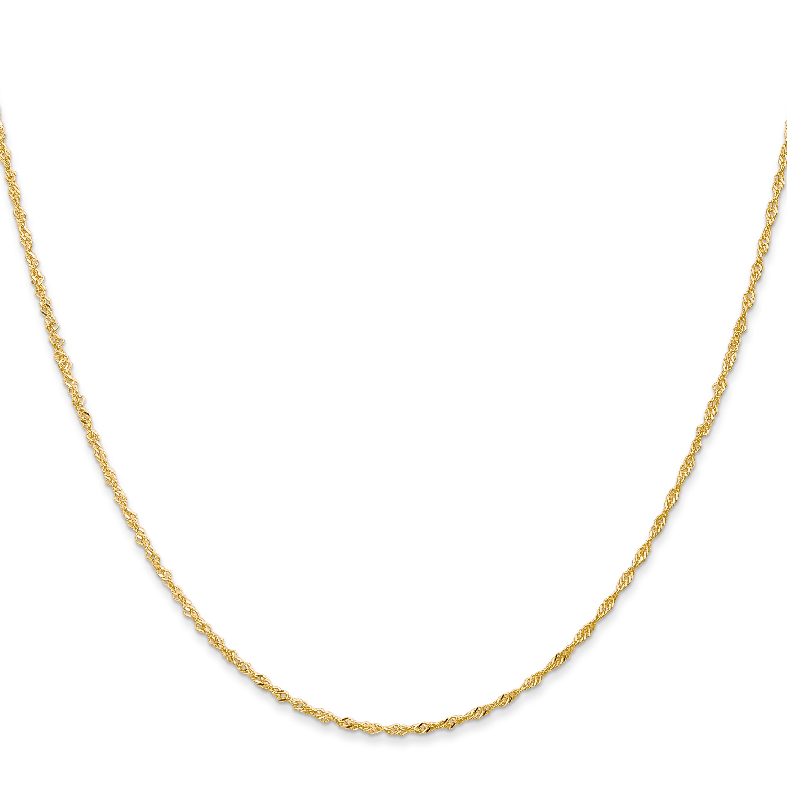 14K 1mm Singapore with Lobster Clasp Chain