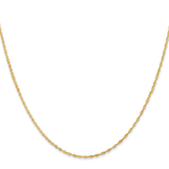 14K 1mm Singapore with Lobster Clasp Chain