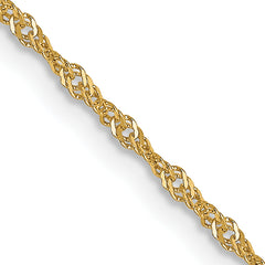 14K 1mm Singapore with Lobster Clasp Chain