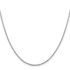 14K White Gold 1.7mm Flat Cable Chain