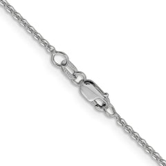 14K White Gold 1.7mm Flat Cable Chain