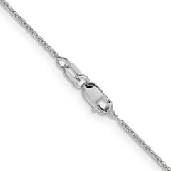 14K White Gold 1.1mm Flat Cable Chain