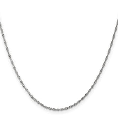 14K White Gold 1.3mm Singapore Chain