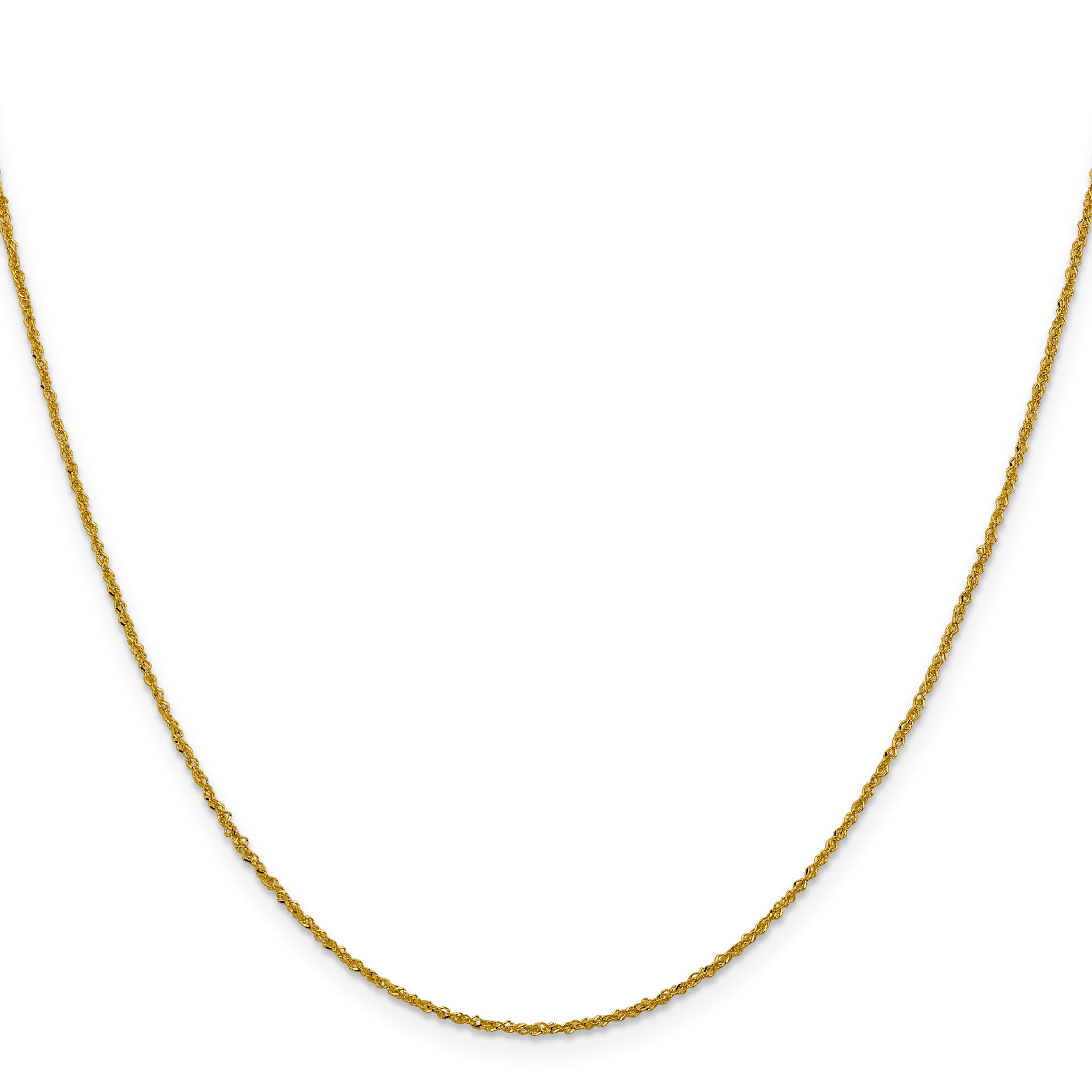 14K 1mm Sparkle Singapore Chain