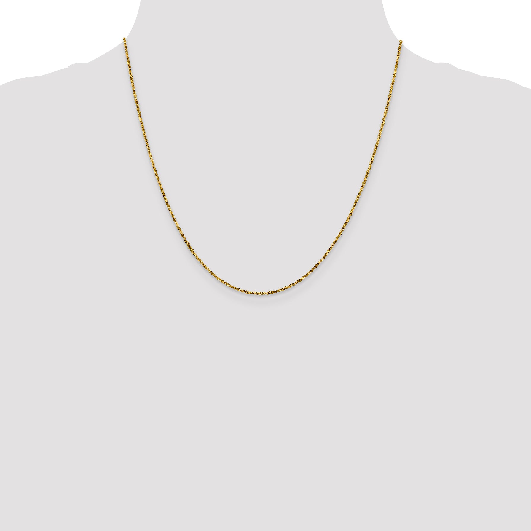 14K 1mm Sparkle Singapore Chain