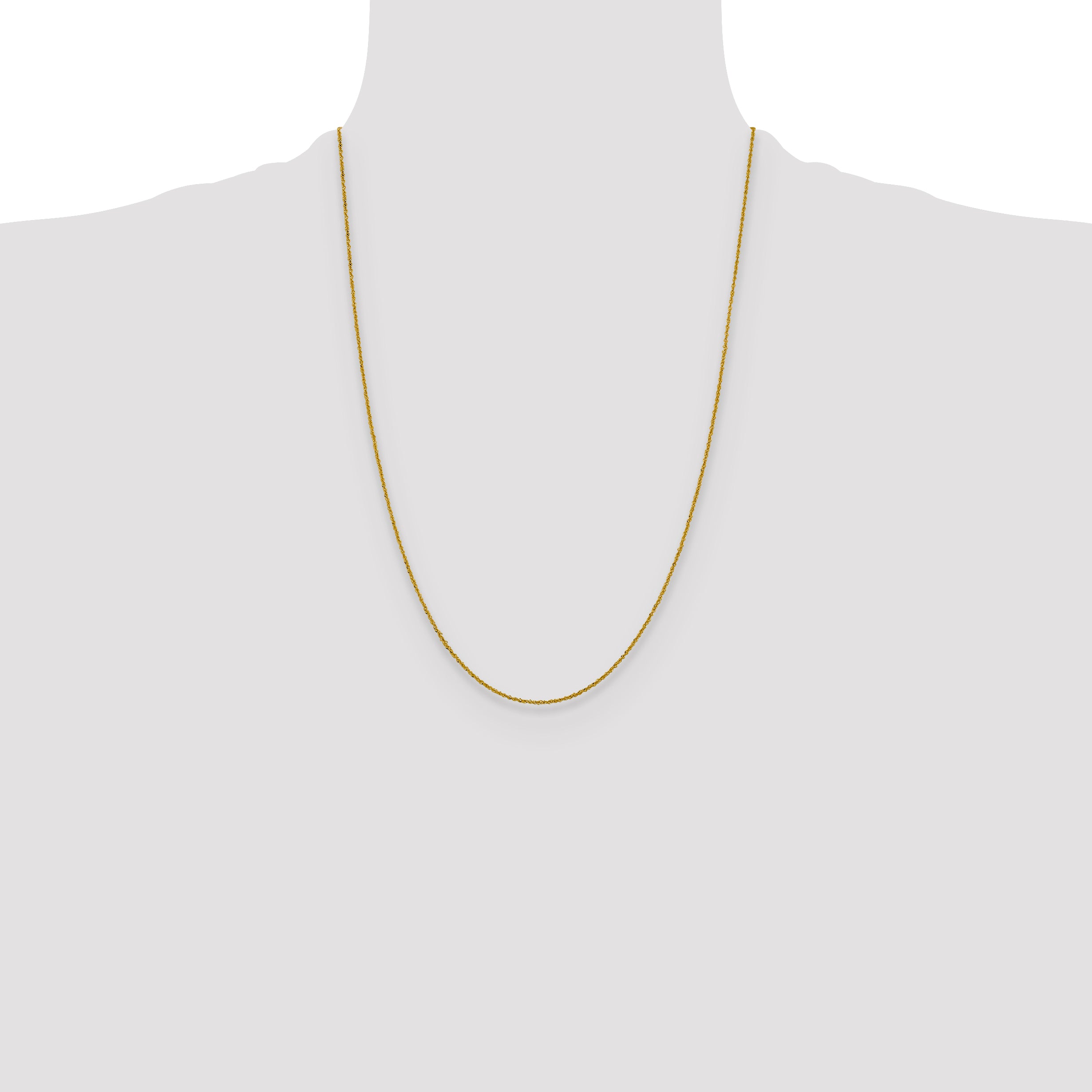 14K 1mm Sparkle Singapore Chain