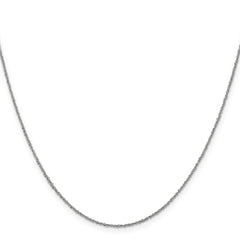 14K White Gold 1mm Sparkle Singapore Chain