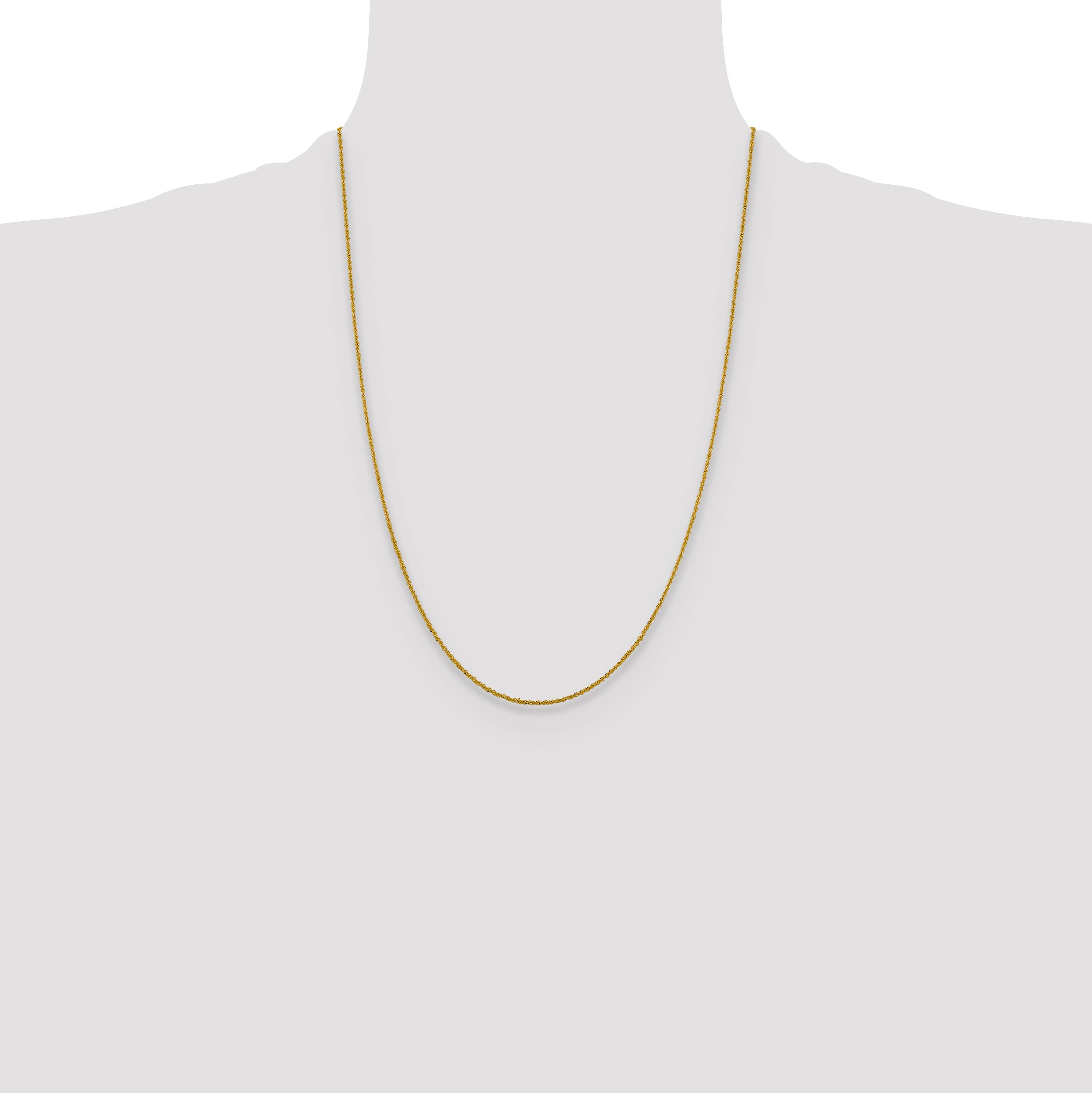 14K 1.3mm Sparkle Singapore Chain