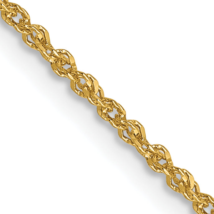 14K 1.3mm Sparkle Singapore Chain