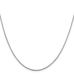 14K White Gold 1.3mm Sparkle Singapore Chain