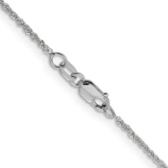 14K White Gold 1.3mm Sparkle Singapore Chain