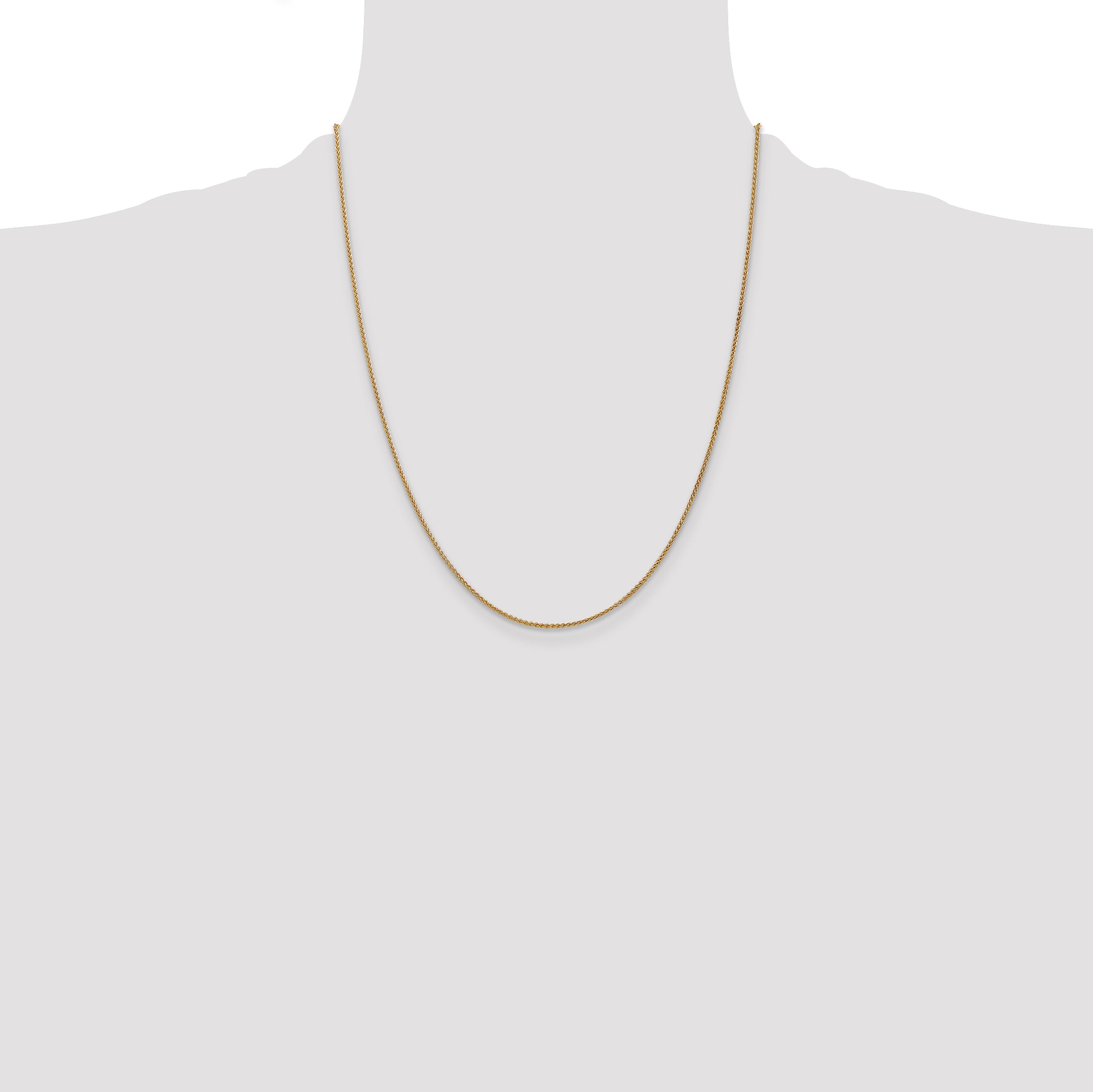 14K 1.2mm Spiga (Wheat) Chain