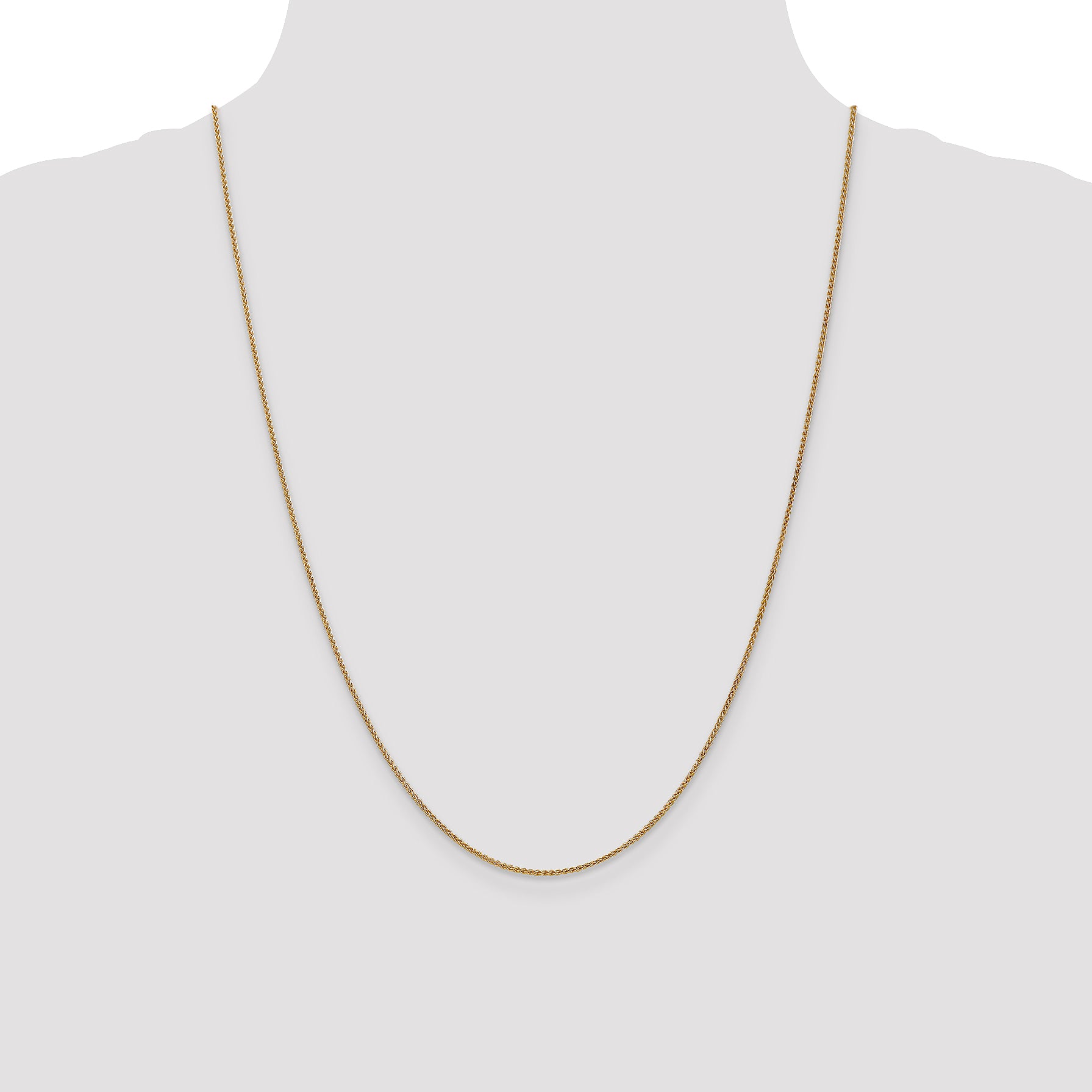 14K 1.2mm Spiga (Wheat) Chain