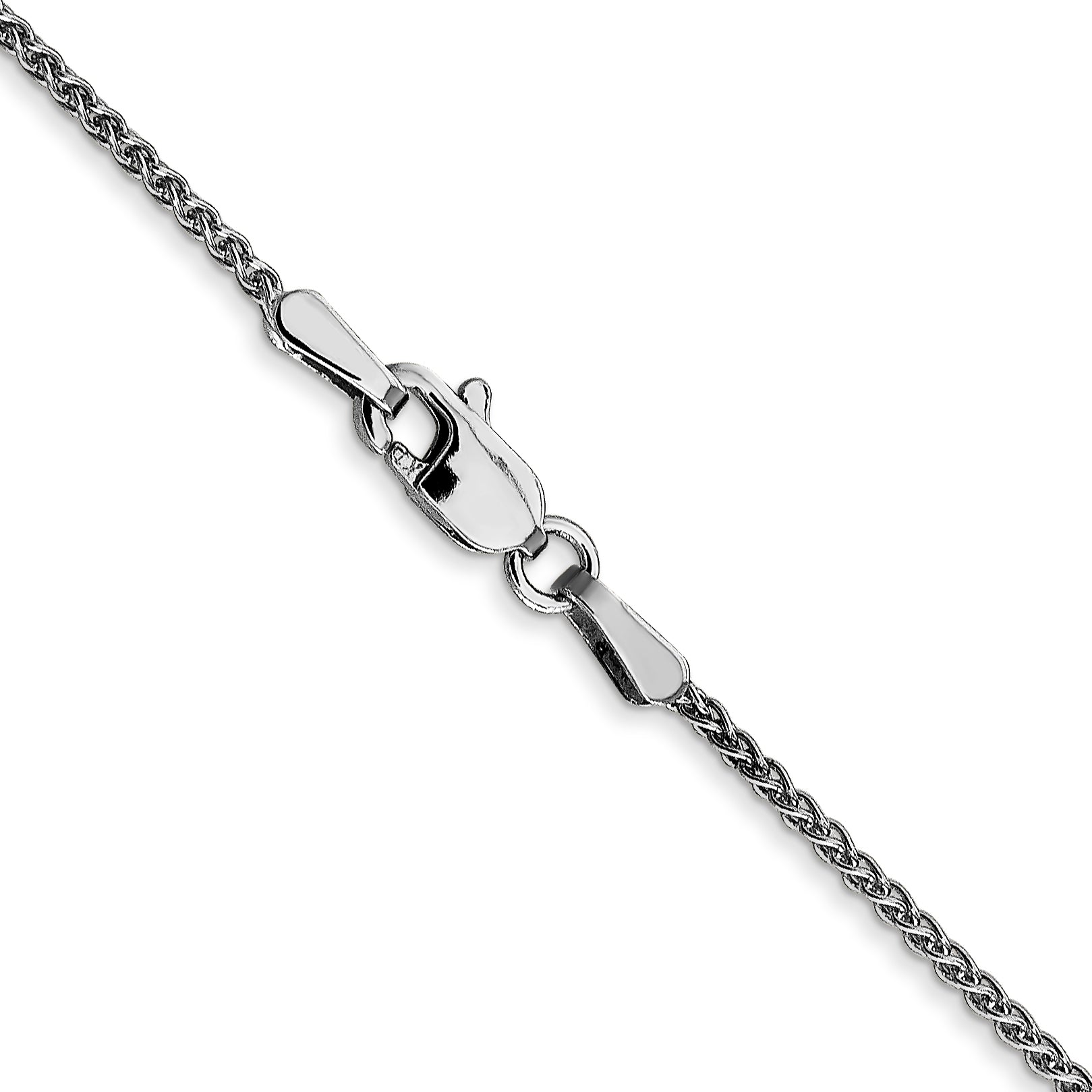 14K White Gold 1.2mm Spiga (Wheat) Chain