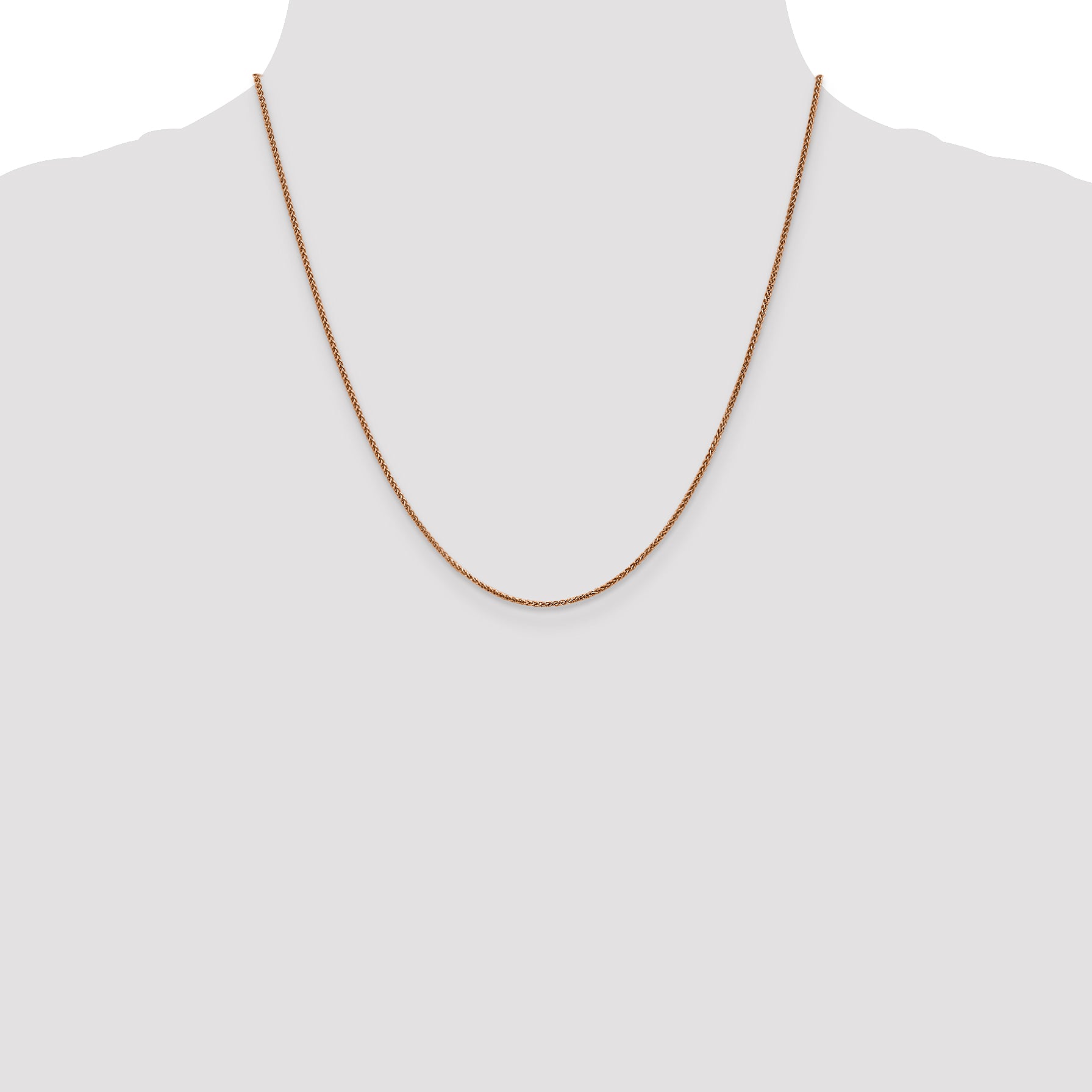 14K Rose Gold 1.2mm Spiga (Wheat) Chain